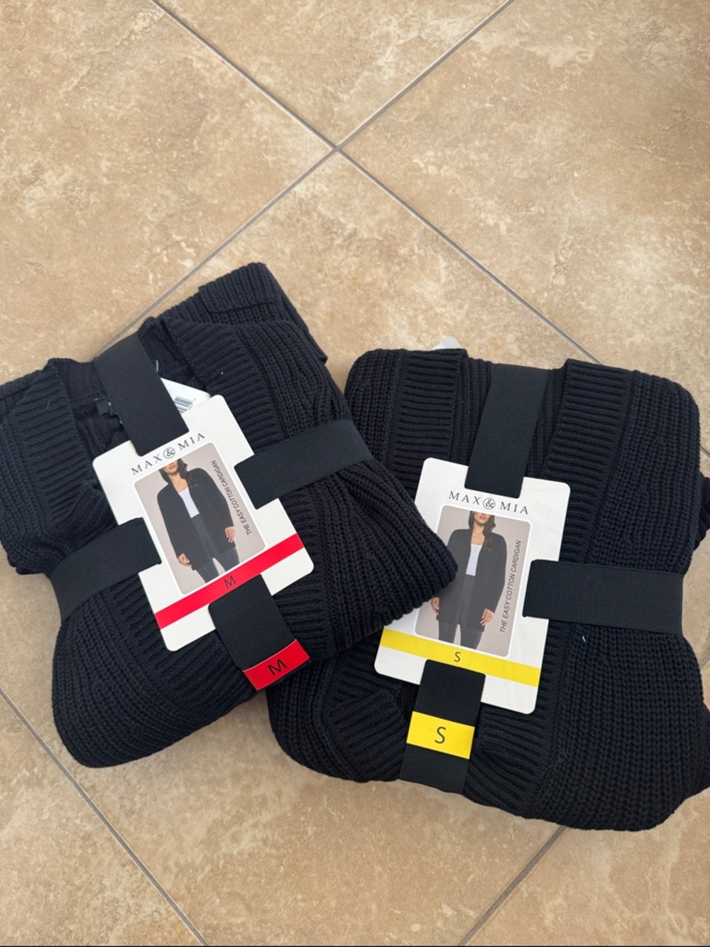 MAX & MIA Black Knit Cardigan Sweater with pockets